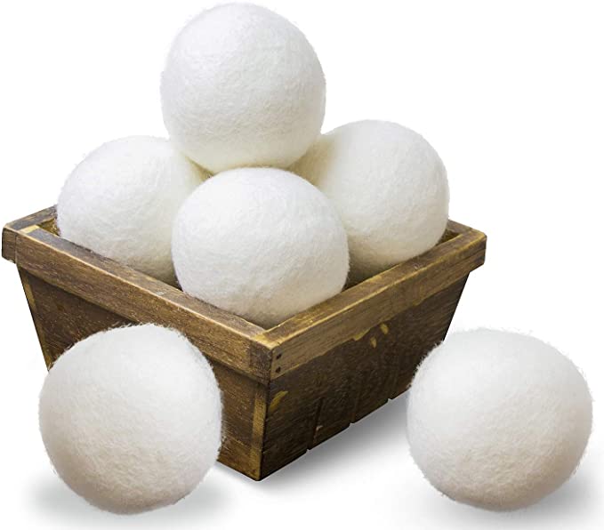 Pet Hair and Debris Catching Wool Dryer Balls (6-Pack)