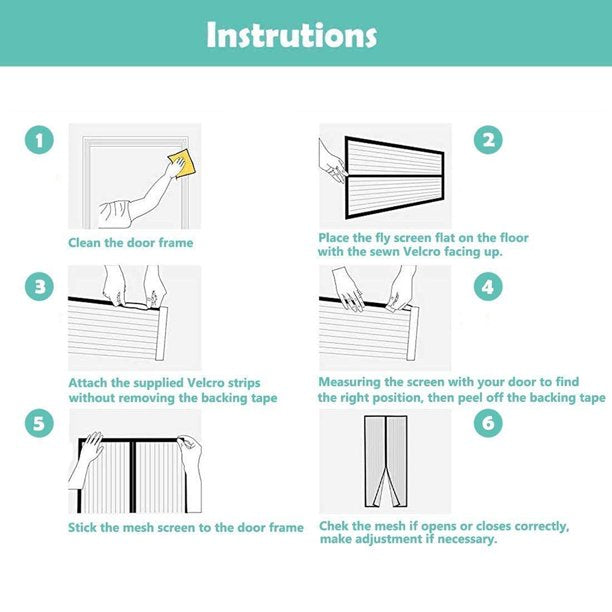 Magnetic Screen Door - Universal Size